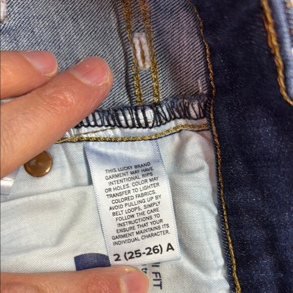 Lucky Brand Women's Skinny Fit Ankle Jeans in Dark Blue Wash - Picture 7 of 10